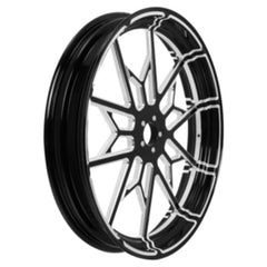 Custom Chrome 21×3.5" Front Wheel Rim Fits For Harley Touring Glide 2008-2024 Non ABS Black Knight