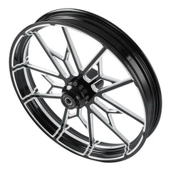 Custom Chrome 21×3.5" Front Wheel Rim Fits For Harley Touring Glide 2008-2024 Non ABS Black Knight