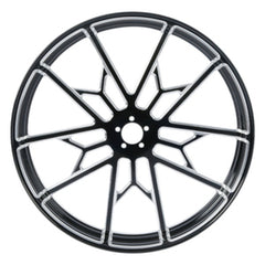 Custom Chrome 23×3.5" Front Wheel Rim Fits For Harley Touring Glide 2008-2024 Non ABS Black Knight