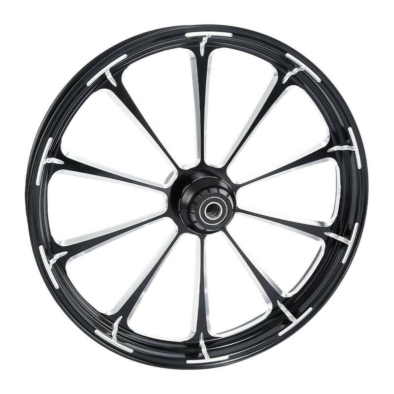 Custom Chrome 18×3.5" Front Wheel Rim Fits For Harley Touring Glide 08-24 Non ABS Black Dalia