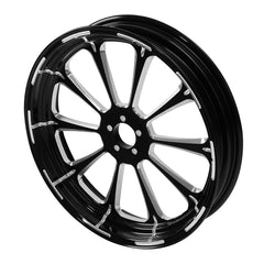 Custom Chrome 18 3.5" Front Wheel Rim Fits For Harley Touring Glide 08-24 Non ABS Black Dalia