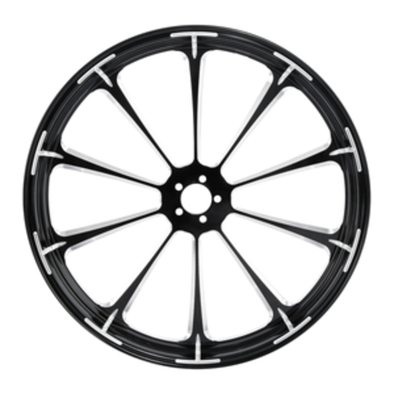 Custom Chrome 23×3.5" Front Wheel Rim Fits For Harley Touring Glide 2008-2024 Non ABS Black Dalia