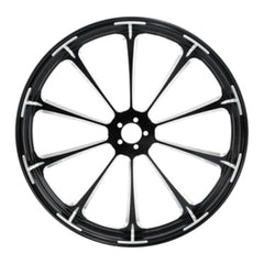 Custom Chrome 23×3.5" Front Wheel Rim Fits For Harley Touring Glide 2008-2024 Non ABS Black Dalia