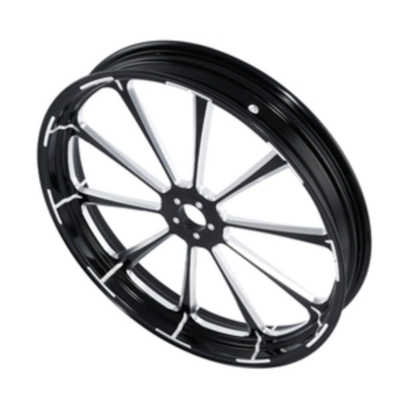 Custom Chrome 23×3.5" Front Wheel Rim Fits For Harley Touring Glide 2008-2024 Non ABS Black Dalia