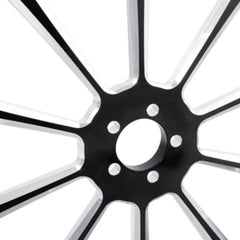 Custom Chrome 23×3.5" Front Wheel Rim Fits For Harley Touring Glide 2008-2024 Non ABS Black Dalia