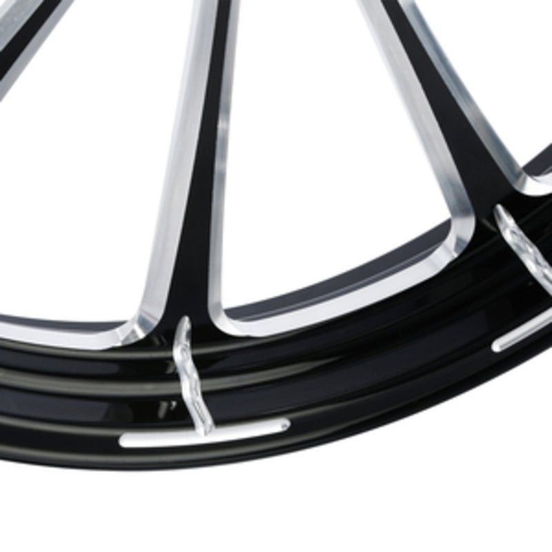 Custom Chrome 23×3.5" Front Wheel Rim Fits For Harley Touring Glide 2008-2024 Non ABS Black Dalia