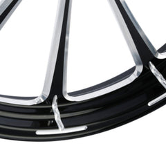 Custom Chrome 23×3.5" Front Wheel Rim Fits For Harley Touring Glide 2008-2024 Non ABS Black Dalia