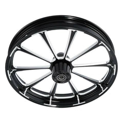 Custom Chrome 23×3.5" Front Wheel Rim Fits For Harley Touring Glide 2008-2024 Non ABS Black Dalia