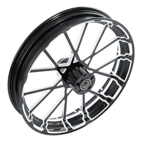 Custom Chrome 18×3.5" Prism Black Anodized Front Wheel Rim Fits For Harley Touring Glide 2008-2024