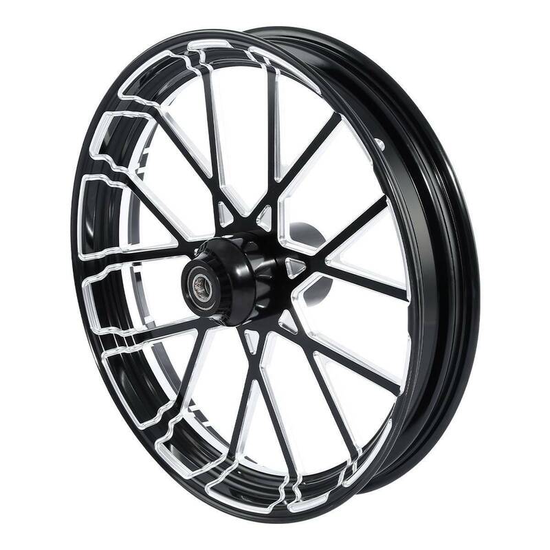 Custom Chrome 30×3.5" Prism Black Anodized Front Wheel Rim Fits For Harley Touring Glide 2008-2024