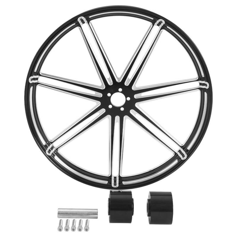 Custom Chrome 21×3.5" Black Anodized Front Wheel Rim The Vee Fits For Harley Touring 2008-2024