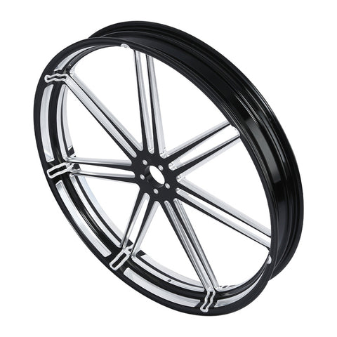 Custom Chrome 21×3.5" Black Anodized Front Wheel Rim The Vee Fits For Harley Touring 2008-2024