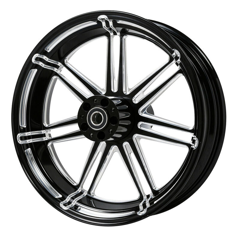 Custom Chrome 18"×5.5" Black Billet Rear Wheel Rim Fits For Harley Touring Glide 2008-2024 Non ABS