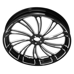Custom Chrome 21×3.5" Black Billet CNC Front Wheel Rim 10 Spoke Fits For Harley Touring Custom