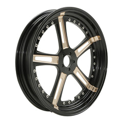 Custom Chrome 18 3.5" Billet CNC Front Wheel Rim 5 Spokes Black Anodized Fits For Harley Touring Custom