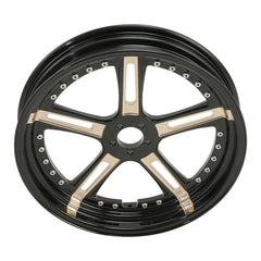 Custom Chrome 18 3.5" Billet CNC Front Wheel Rim 5 Spokes Black Anodized Fits For Harley Touring Custom