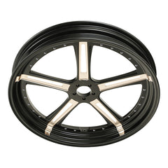 Custom Chrome  21×3.5" Black Billet CNC Front Wheel Rim 5 Spokes Fits For Harley Touring Custom