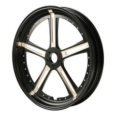 Custom Chrome  21×3.5" Black Billet CNC Front Wheel Rim 5 Spokes Fits For Harley Touring Custom