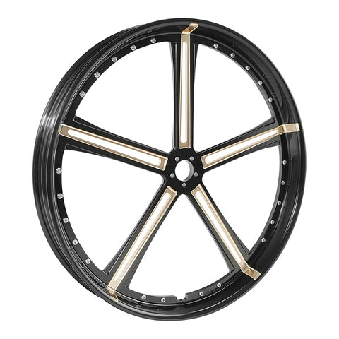 Custom Chrome 30×3.5" Black CNC Front Wheel Rim Hubs Single Disc Fit For Harley Touring Custom