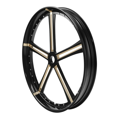 Custom Chrome 30×3.5" Black CNC Front Wheel Rim Hubs Single Disc Fit For Harley Touring Custom
