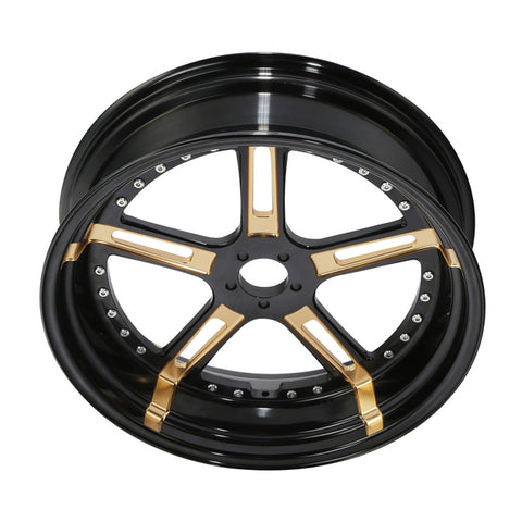 Custom Chrome 18"×5.5" Black Billet Rear Wheel Rim 5 Spoke Fits For Harley Touring Glide 2008+