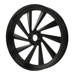 Custom Chrome 18" 3.5" CNC Black Billet Front Wheel Rim 10 Spoke Fit For Harley Touring Custom