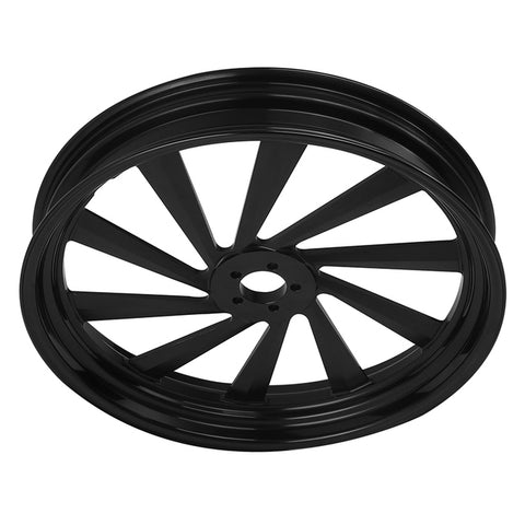 Custom Chrome 18"×3.5" CNC Black Billet Front Wheel Rim 10 Spoke Fit For Harley Touring Custom