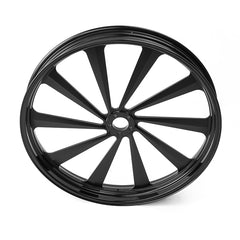 Custom Chrome 23"×3.5" CNC Black Billet Front Wheel Rim 10 Spoke Fit For Harley Touring Custom