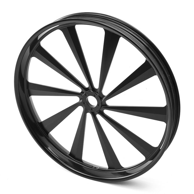 30"×3.5"CNC Black Front Wheel Rim & Hubs Dual Disc Fit For Harley Touring Custom