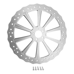 Custom Chrome 18"Rear Brake Rotor Fit For Harley Touring 2000-2007 Dyna & Softail 2000-2017 XL 2000-2010