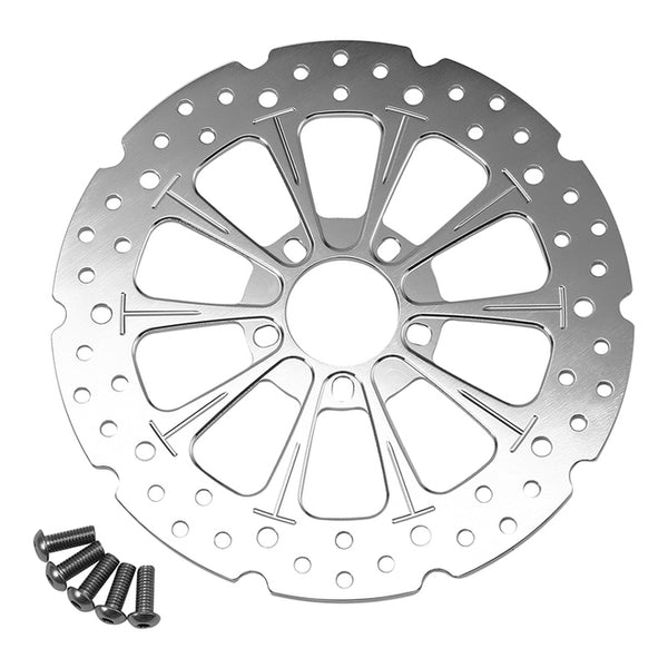 Chrome Front Brake Rotor Bolt Set For Harley XL Dyna Softail FLH Models