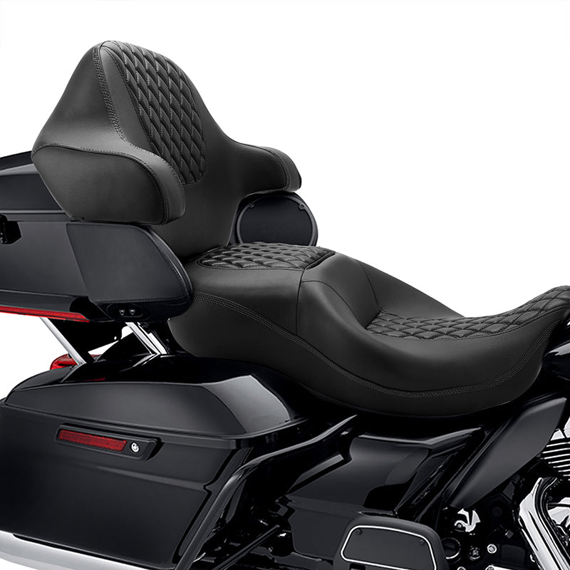 C.C. RIDER King Passenger Backrest King Touring Pack Trunk Backrest For Touring Road Glide Electra Glide Street Glide Road King, 2014-2025