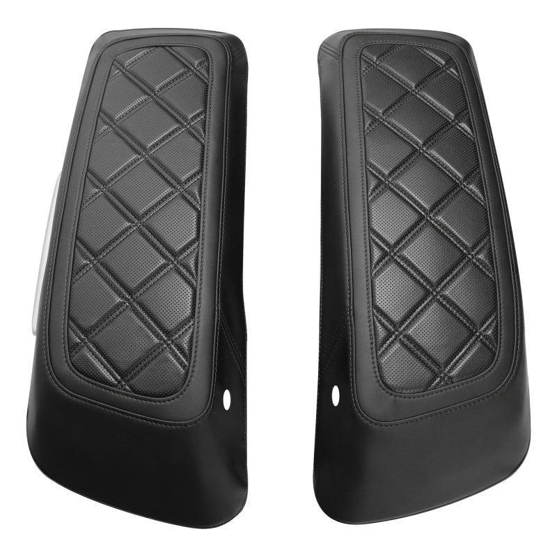 C.C. RIDER Saddlebag Lid Covers Lattice Stitching Protect Saddlebags For Harley Touring Street Glide Road Glide 2014-2024