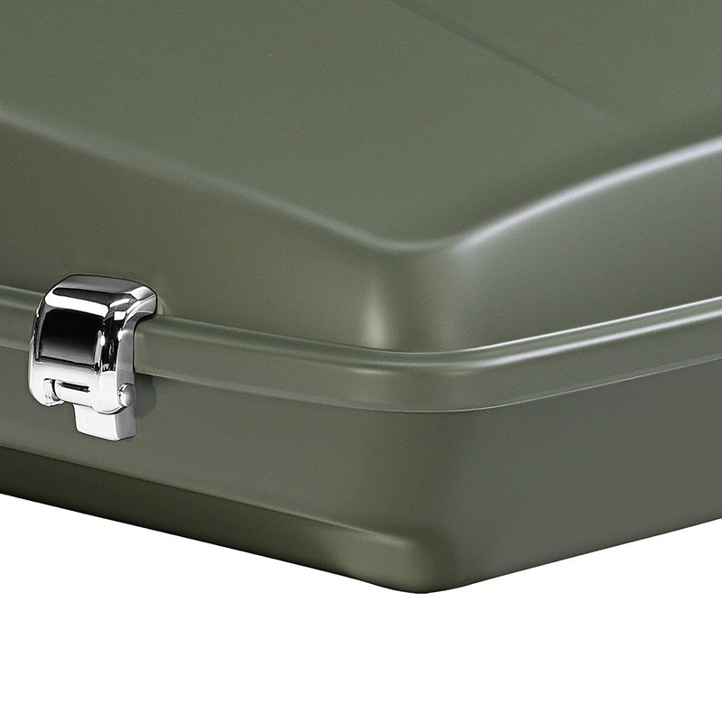 HR3 Deadwood Green Denim 5.5" Razor Style Touring Trunk Luggage For 14-24 Harley Touring