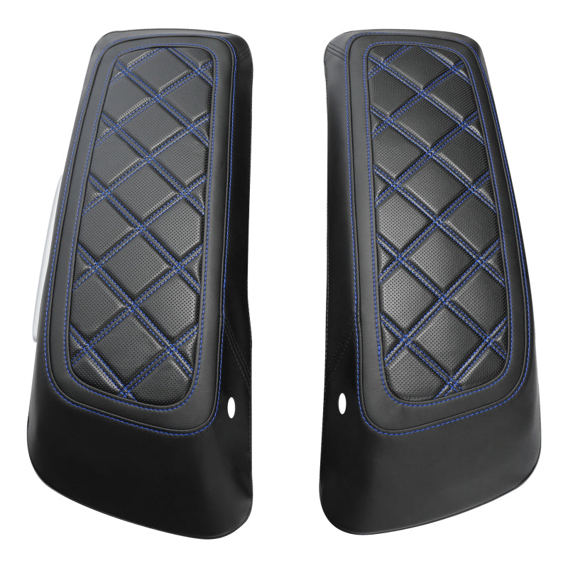 C.C. RIDER Saddlebag Lid Covers Lattice Stitching Protect Saddlebags For Harley Touring Street Glide Road Glide 2014-2024