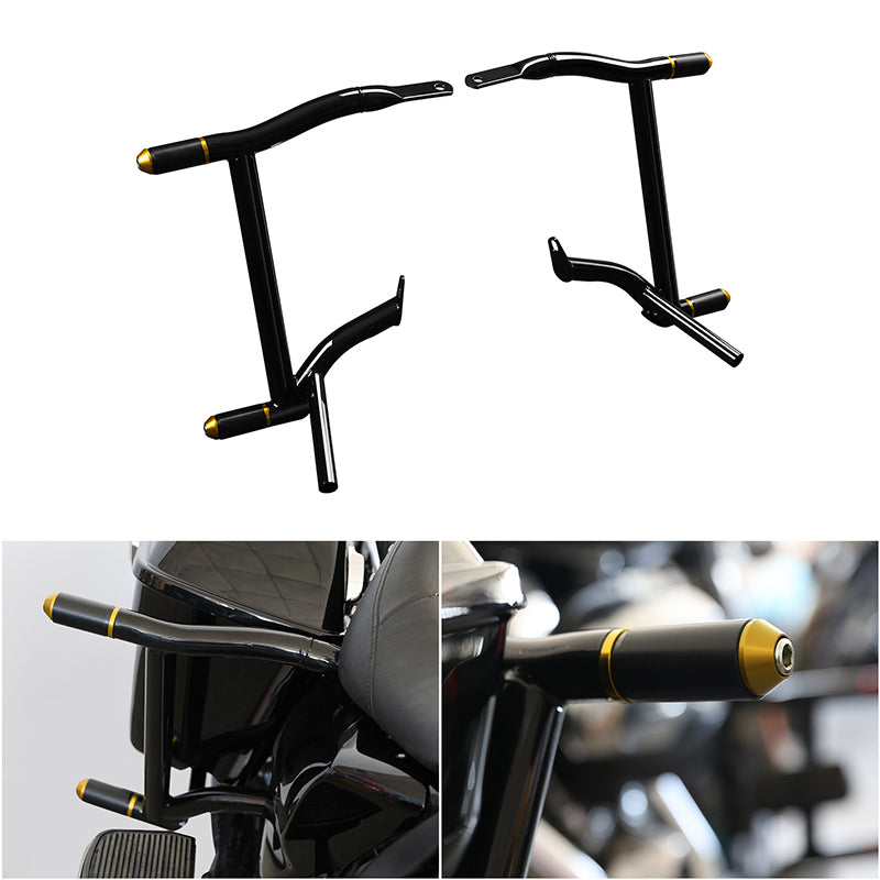 CUSTOM CHROME Rear Saddlebag Support Guards Rails Fit For Harley Touring '09-'23.5