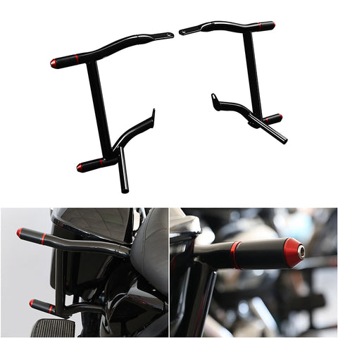 CUSTOM CHROME Rear Saddlebag Support Guards Rails Fit For Harley Touring '09-'23.5