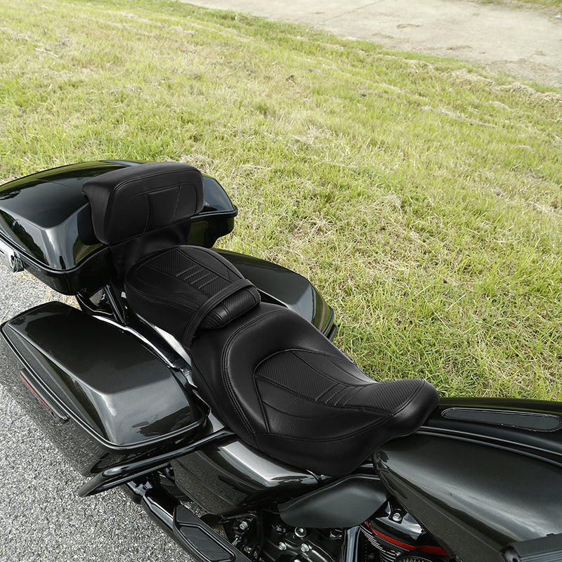 C.C. RIDER Razor Chopped Pack Trunk Backrest Passenger Backrest Pad Bullet For Harley Touring CVO Road Glide Street Glide Road King, 2014-2025
