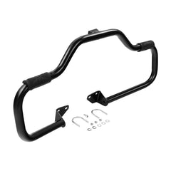 Custom Chrome Mustache 1-1/4" Engine Guard Highway Bar W/ Footrests Fits Matte Black, Chrome For Harley Dyna 06-17