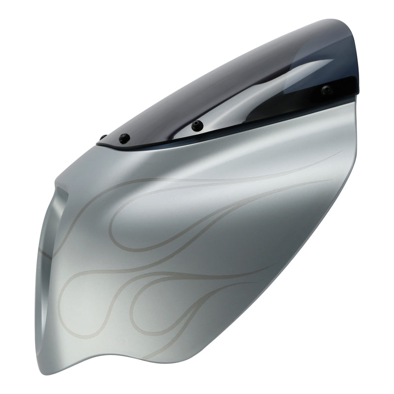 HR3 Barracuda Silver Denim Headlight Fairing & Windshield Fit For Harley Softail FXBB FXLR 2018-2025
