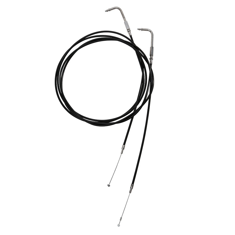 Custom Chrome 220cm Black Vinyl Throttle & Idle Cable Fit For Harley Sportster XL883/200 02-14