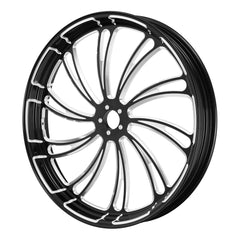 Custom Chrome 23×3.5" Black Billet CNC Front Wheel Rim 10 Spoke Fits For Harley Touring Custom