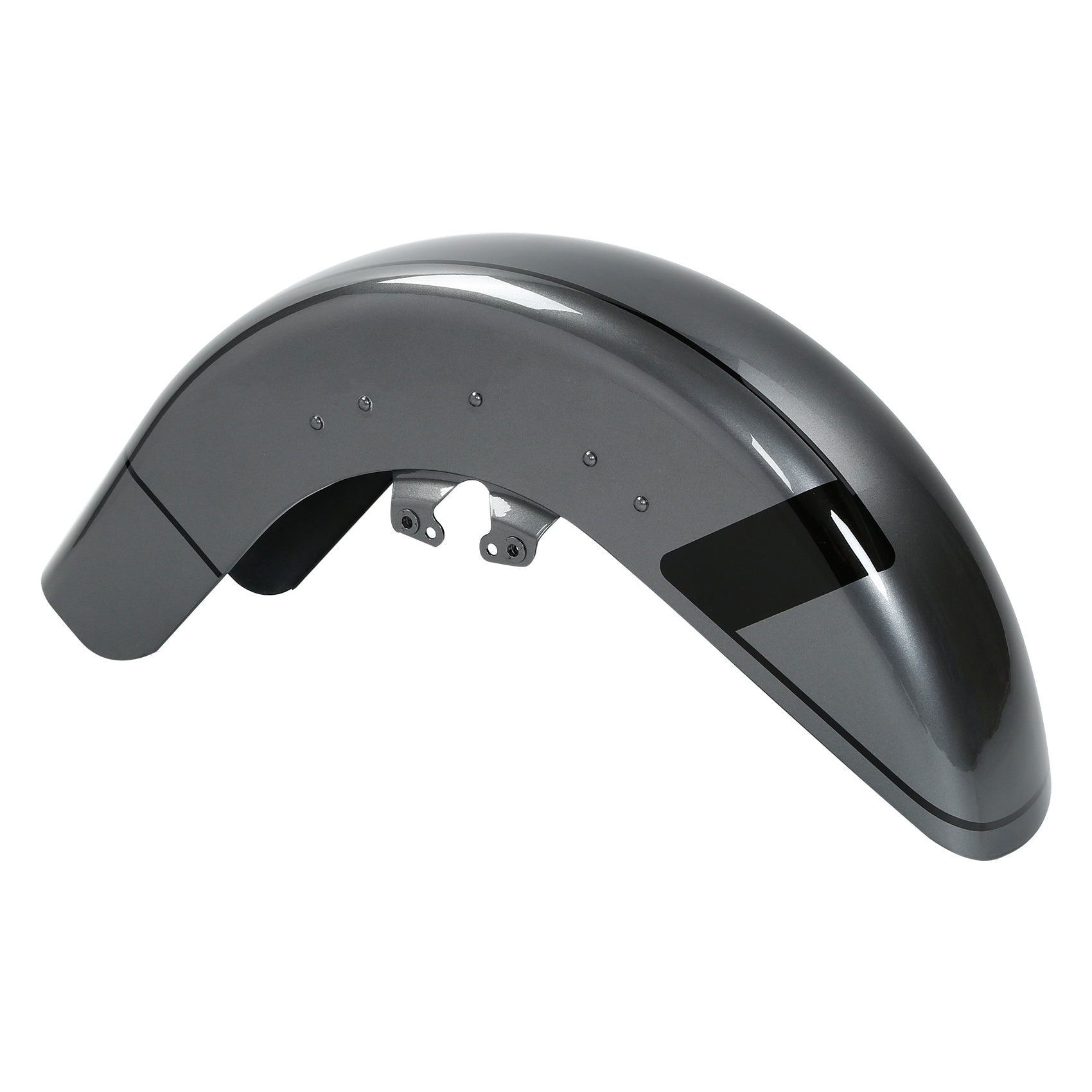 HR3 Industrial Gray & Silver Gray Motorcycle 18" Wide Tire Front Mudguard Fender For Harley Touring Models 2014-2023