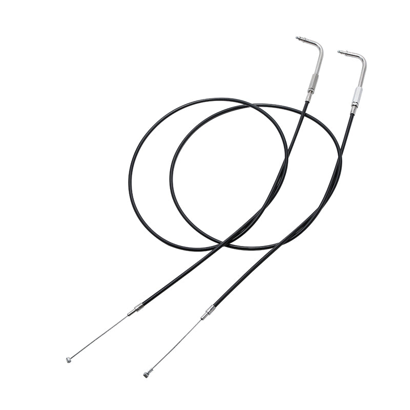 Custom Chrome 130cm Black Vinyl Throttle & Idle Cable Fit For Harley Sportster XL883/200 02-14