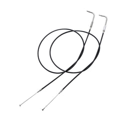 Custom Chrome 130cm Black Vinyl Throttle & Idle Cable Fit For Harley Sportster XL883/200 02-14