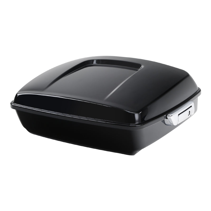 HR3 Vivid Black 10.7" Chopped Style Touring Trunk Luggage For 14-24 Harley Touring