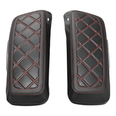 C.C. RIDER Saddlebag Lid Covers Lattice Stitching Protect Saddlebags For Harley Touring Street Glide Road Glide 2014-2024