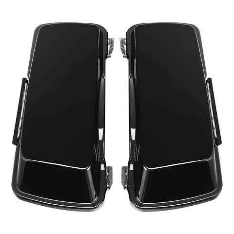 Custom Chrome Vivid Black 5" Stretched Hard Saddlebags Fit For Harley Touring '93-'13