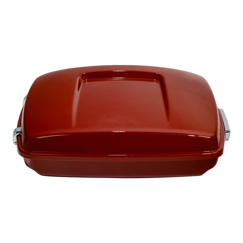 HR3 Pearl Red & Dark Alloy 5.5" Razor Style TTouring Trunk Luggage For 14-24 Touring
