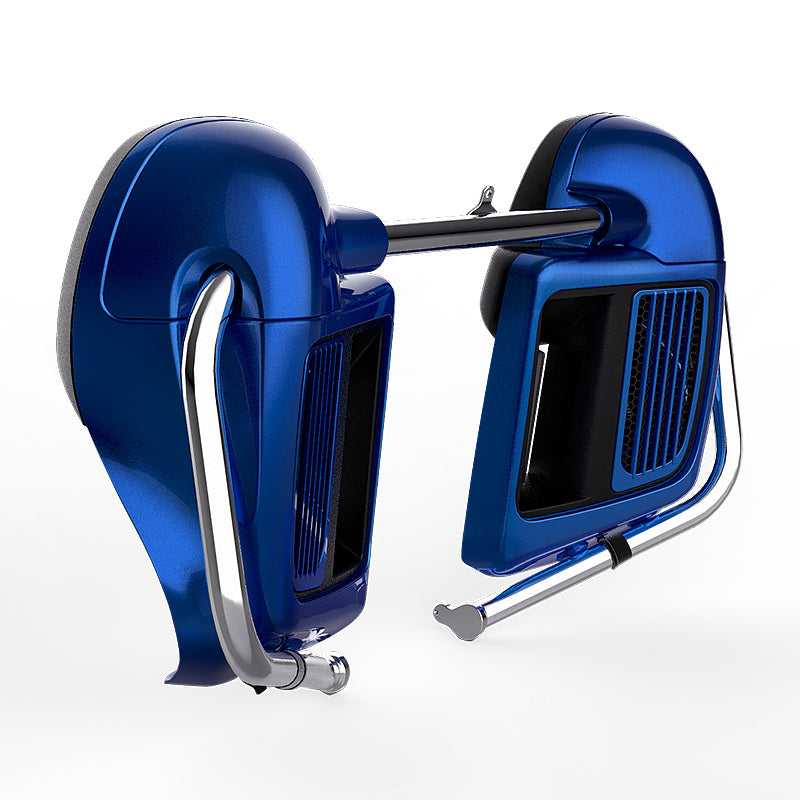 HR3 Mako Shark Fade Vented Lower Fairing Kit For Harley Touring Models 2014-2023 (Fits water cooled models)